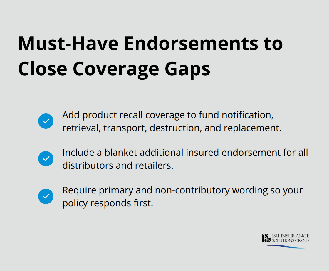 Checklist of essential winery liability endorsements to include in quotes. - Winery product liability coverage